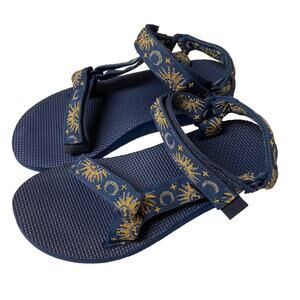 Teva Sandals Womens Size 7 Navy Blue Sun and Moon Celestial